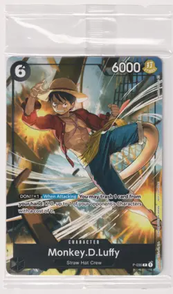 Monkey D Luffy P-035 V3 Promo SEALED One Piece TCG English - Image 1