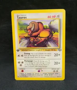 Tauros 47/64 1st Edition Jungle Vintage WOTC Pokemon Card NM - Image 1