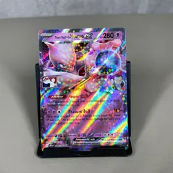 Team Rocket’s Mewtwo Ex 081/182 NM Prize Pack Play Stamp Series 8 Pokemon Card - Image 1