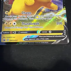 Pokemon Sword & Shield Black Star Promo Holo Card Pikachu V SWSH061 - Image 4
