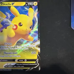 Pokemon Sword & Shield Black Star Promo Holo Card Pikachu V SWSH061 - Image 5