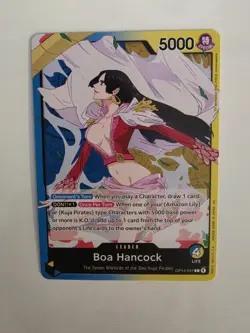 Boa Hancock OP14-041 ONE PIECE Tcg Card Game NM BLUE/YELLOW Leader - Image 1