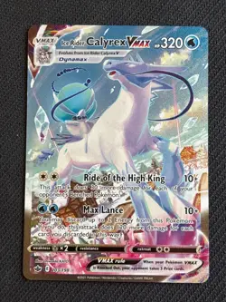 Pokemon Card Ice Rider Calyrex VMAX 203/198 Chilling Reign Alt Art Near Mint - Image 1