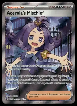 Pokemon Cards Acerola's Mischief 165/132 Mega Evolution Ultra Rare NM *1 - Image 1