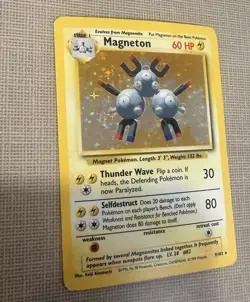 Magneton Base Set Holo Vintage Original Pokemon Card Played - Image 2