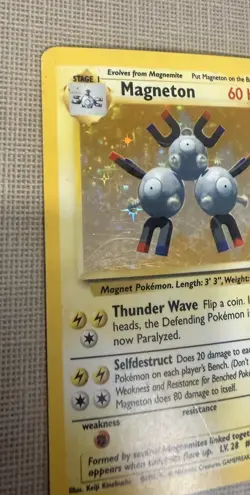 Magneton Base Set Holo Vintage Original Pokemon Card Played - Image 3