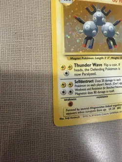 Magneton Base Set Holo Vintage Original Pokemon Card Played - Image 4