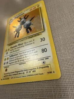 Magneton Base Set Holo Vintage Original Pokemon Card Played - Image 5