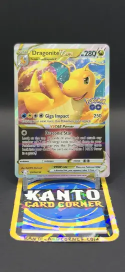 Pokemon TCG Dragonite VSTAR Holo Black Star Promo Card SWSH236 Stamped NM PoGo - Image 1