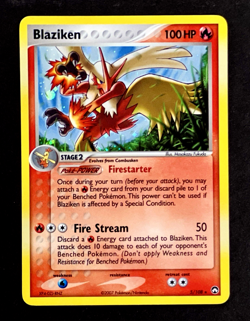 2006 Pokemon BLAZIKEN Ex Power Keepers Set COSMOS HOLO Foil Rare Card 5/108 NM - Image 2
