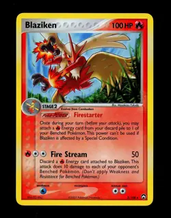 2006 Pokemon BLAZIKEN Ex Power Keepers Set COSMOS HOLO Foil Rare Card 5/108 NM - Image 4