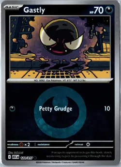 Pokemon Card - Gastly 123/217 - ME: Ascended Heroes Common Reverse Holo NM - Image 1