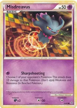 Pokemon Card HS Unleashed Card Misdreavus 54/95 - Image 1