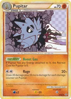 Pokemon Card HS Unleashed Card Pupitar 38/95 - Image 1