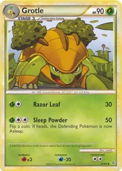 Pokemon Card HS Unleashed Card Grotle 31/95 - Image 1