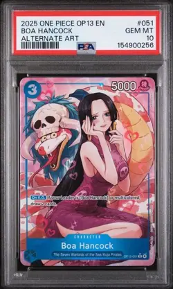 2025 ONE PIECE OP13-CARRYING ON HIS WILL #051 BOA HANCOCK ALTERNATE ART PSA 10 - Image 1