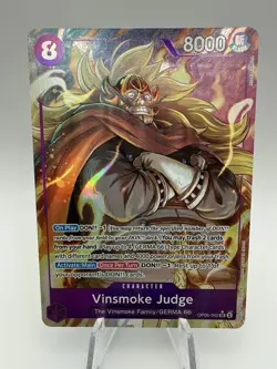 Vinsmoke Judge Alternate Art OP06-062 One Piece TCG Nm English SR Foil - Image 1