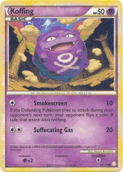 Pokemon HeartGold SoulSilver Card 70/123 Koffing - Image 1