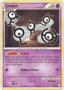 Pokemon HeartGold SoulSilver Card 55/123 Unown - Image 1