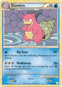 Pokemon HeartGool SoulSilver Card 52/123 Slowbro - Image 1