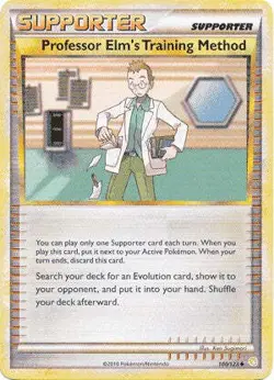 Pokemon HeartGold Soulsilver Card 100/123 Professor Elm's Training Method - Image 1