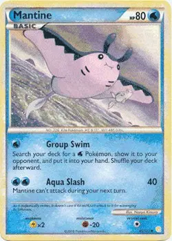 Pokemon HeartGold SoulSilver Card 45/123 Mantine - Image 1