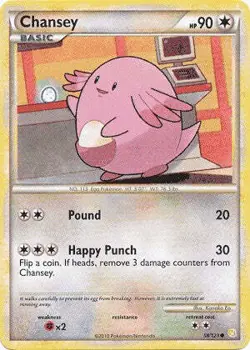 Pokemon HeartGold SoulSilver Card 58/123 Chansey - Image 1