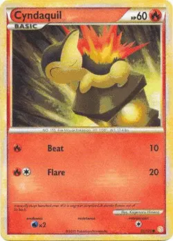 Pokemon HeartGold SoulSilver Card 61/123 Cyndaquil NEAR MINT - Image 1