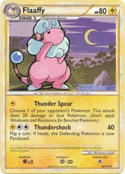 Pokemon HeartGold SoulSilver Card 42/123 Flaaffy - Image 1