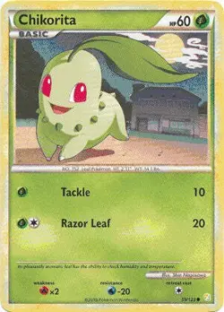 Pokemon HeartGold SoulSilver Card 59/123 Chikorita - Image 1