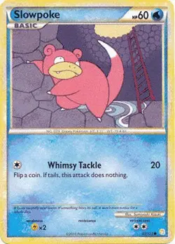 Pokemon HeartGold SoulSilver Card 81/123 Slowpoke - Image 1
