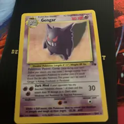 Pokemon TCG Gengar Fossil Holo Card 5/62 - Image 1