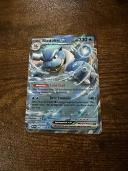 Blastoise EX Pokemon Card 009/165 Holo - Image 3