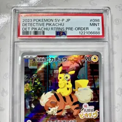 Detective Pikachu 098/SV-P PSA 9 Pre-Order Promo Pokemon Card 2023 - Image 2