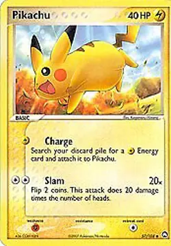 Pokemon EX Power Keepers Card - Pikachu 57/108 - Image 1
