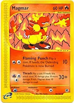 Pokemon Expedition 86/165 Magmar Card - Image 1