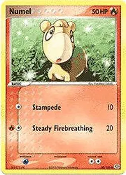 Pokemon EX Emerald 58/106 Card - Numel - Image 1
