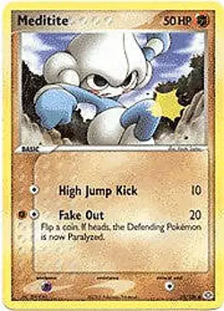 Pokemon EX Emerald 55/106 Card - Meditite - Image 1