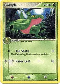Pokemon EX Emerald 28/106 Card - Grovyle - Image 1