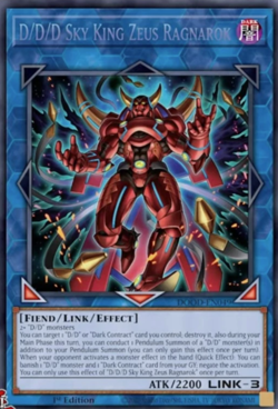 Yugioh! D/D/D Sky King Zeus Ragnarok DOOM-EN039 STARLIGHT DOOM PREORDER - Image 1