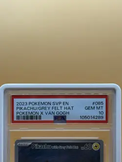 Pokemon TCG Van Gogh Pikachu Promo Card SVP085 Gem Mint PSA 10 New Cert - Image 3