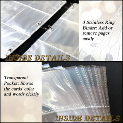 Trading Card Binder 900 Pockets, Soccer Card Binder Holder with 50 Removable Sle - Image 4