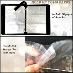 Trading Card Binder 900 Pockets, Soccer Card Binder Holder with 50 Removable Sle - Image 5