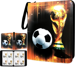Trading Card Binder 400 Pockets, Soccer Card Binder Holder with 50 Removable Sle - Image 1