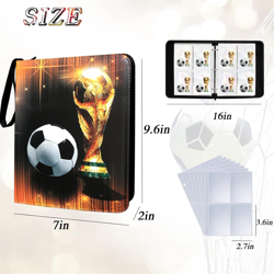 Trading Card Binder 400 Pockets, Soccer Card Binder Holder with 50 Removable Sle - Image 2