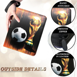 Trading Card Binder 400 Pockets, Soccer Card Binder Holder with 50 Removable Sle - Image 3