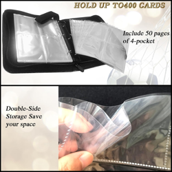 Trading Card Binder 400 Pockets, Soccer Card Binder Holder with 50 Removable Sle - Image 5
