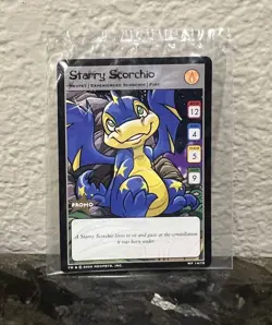 Neopets Starry Scorchio Promo 14/15 Card Rare New Sealed McDonalds Promo 2004 - Image 1