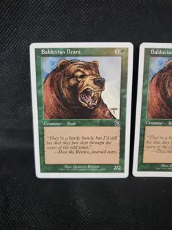 2x Balduvian Bears Deckmasters NM Green Common MAGIC THE GATHERING CARD See Pics - Image 2