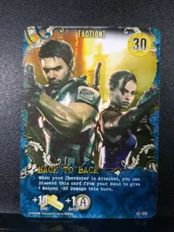 Resident Evil Deck Building Game 2010 Replacement Card Action Back to Back CCG - Image 1